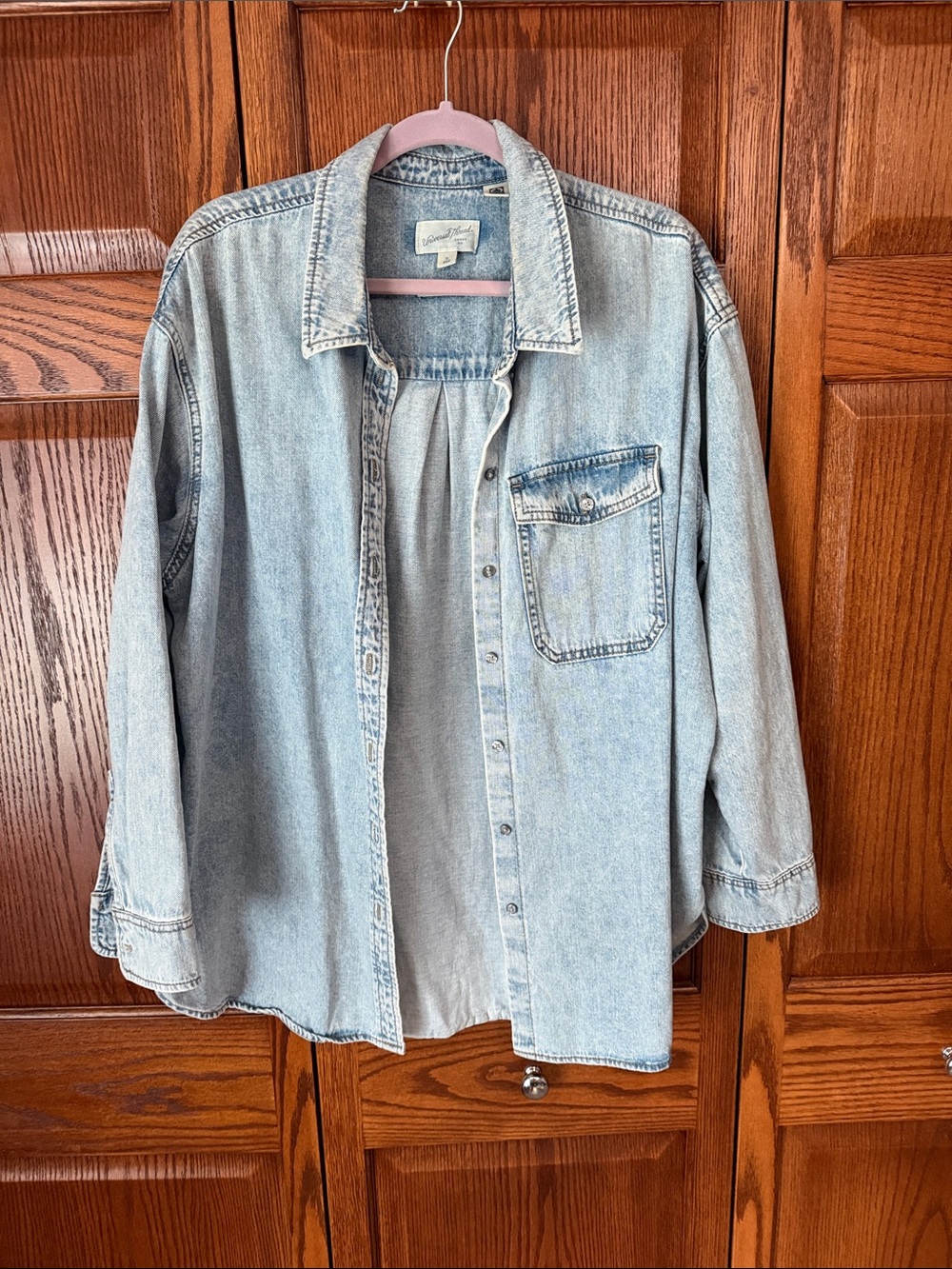 Universal Thread Washed Light Blue Denim Button-Up Jacket